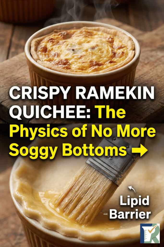 How to make a crispy quiche in a ramekin step-by-step.
