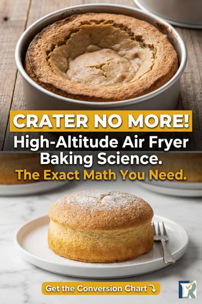 High-altitude air fryer baking science for perfect cakes and desserts.